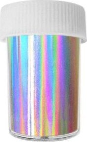 Bass Cosmetics Folia transferowa w fiolce - srebrna holo / Bass Cosmetics