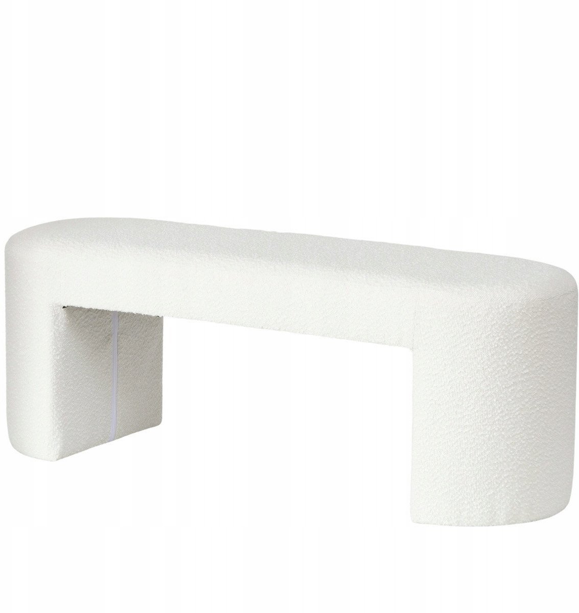 Ławka w pluszowym obiciu SOLIN, wys. 42 cm