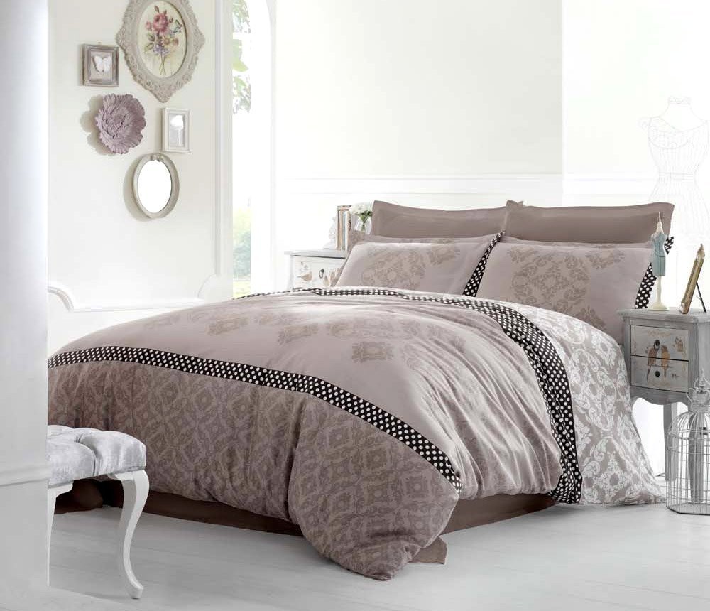 estilex Pościel Dla Par 160X200 Valentini Bianco Alona Kahve