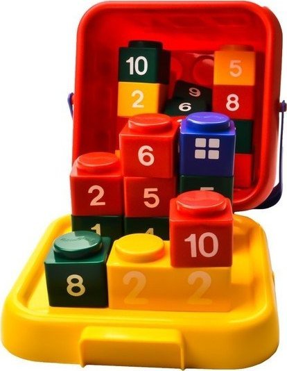 Viking Toys VIKING TOYS WIADERKO Z KLOCKAMI Z CYFRAMI - 30 EL.