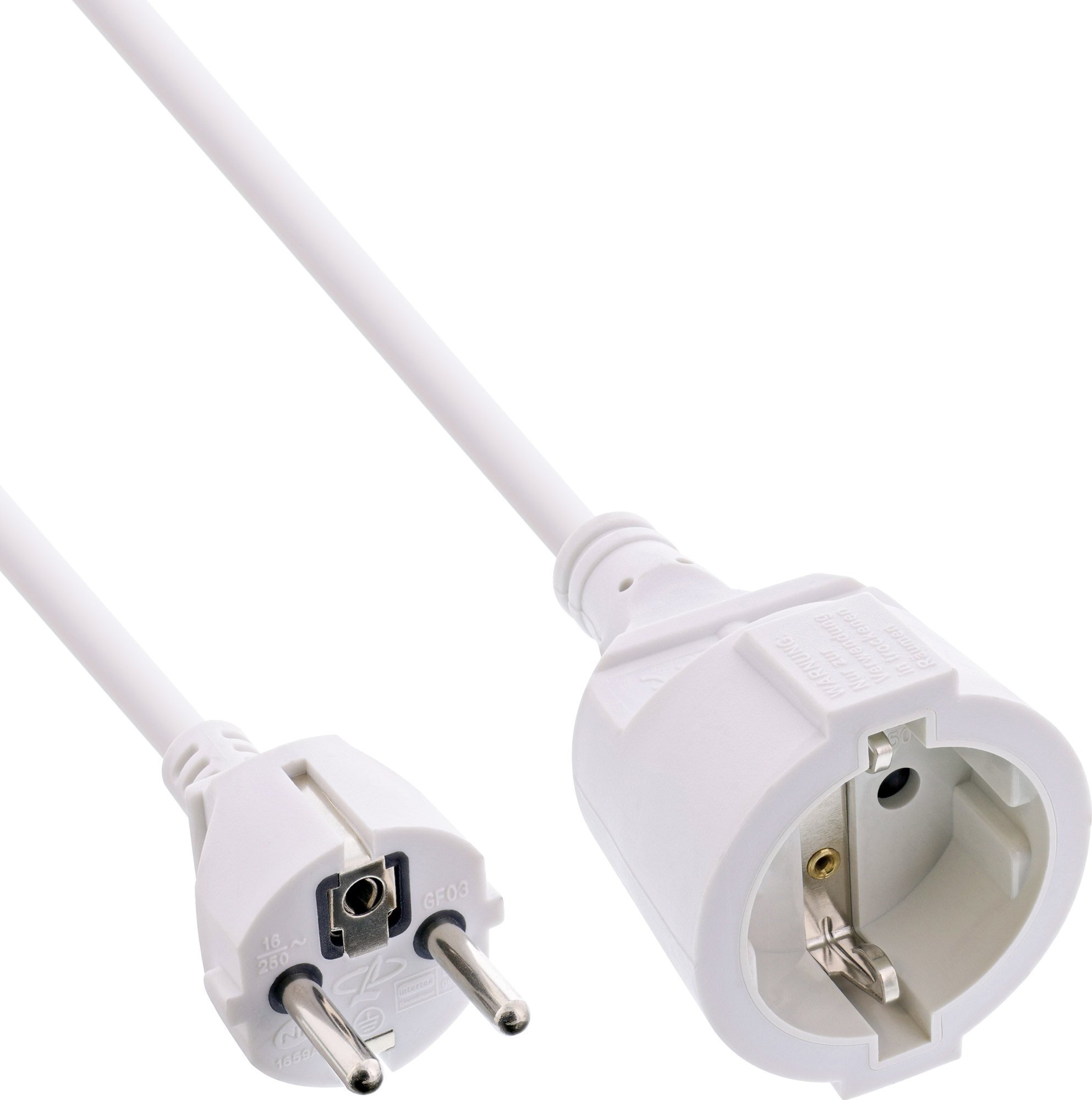 Kabel zasilający InLine InLine® Power Extension Cable Type F white 20m