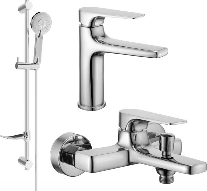 Mexen Mexen Lynx DF40 zestaw wannowy, chrom - 745903DF40-00