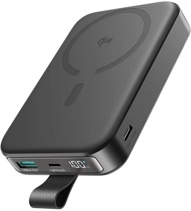 Magnetyczny bezprzewodowy power bank Joyroom JR-PBM11 22.5W z podstawką (czarny)