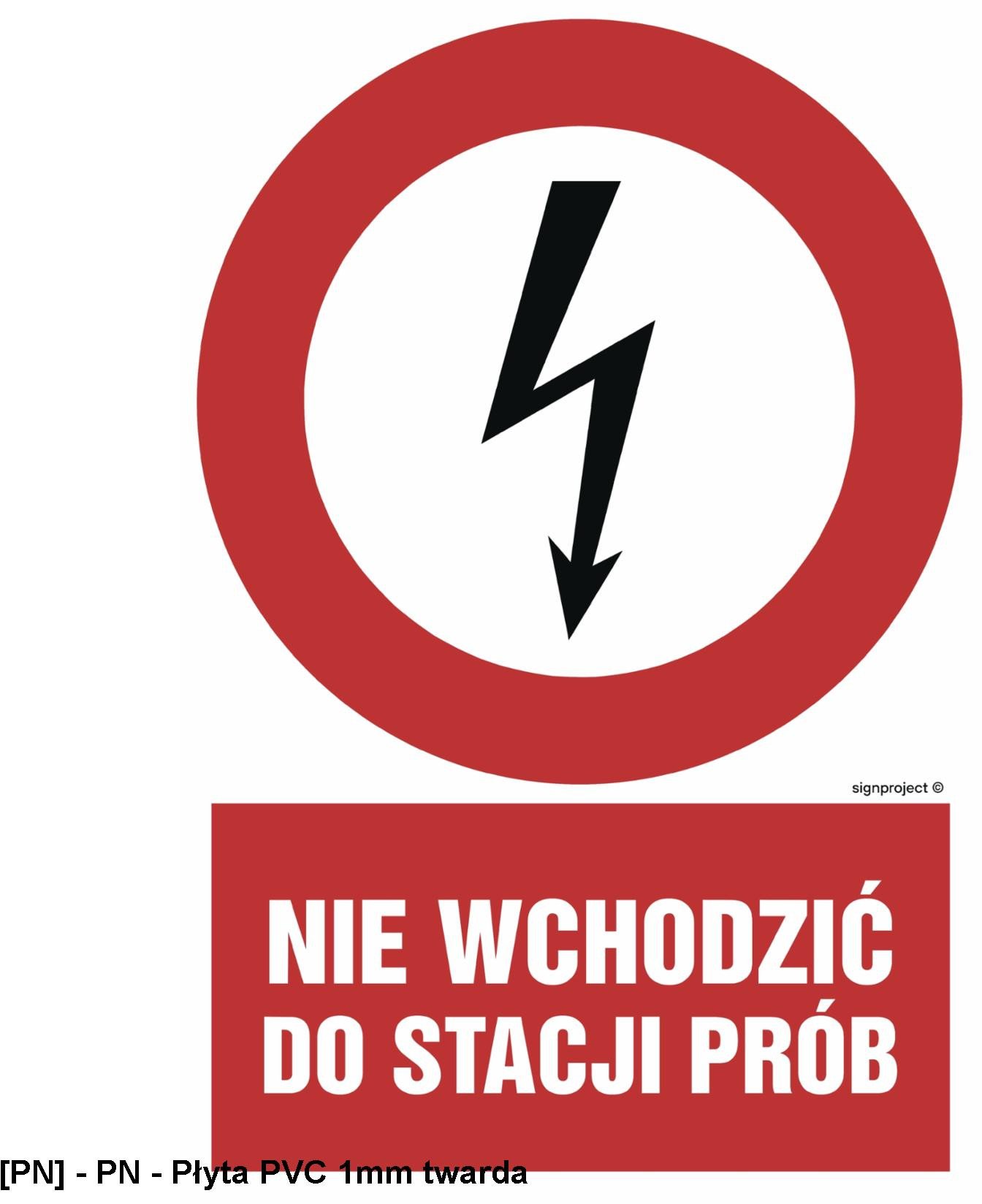 HC006 - Nie wchodzić do stacji prób 200x300