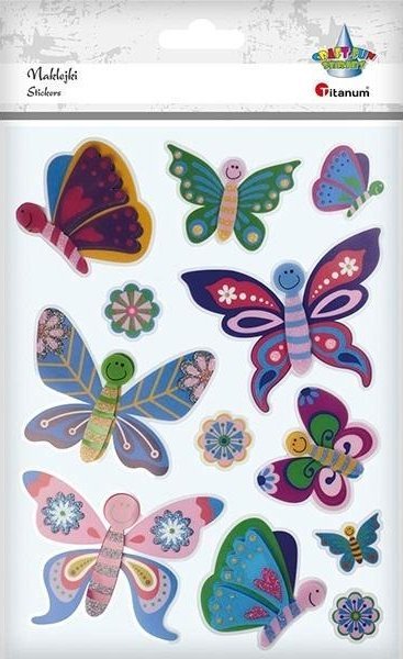 Titanum Naklejki foliowe 3D motyle mix 12szt.
