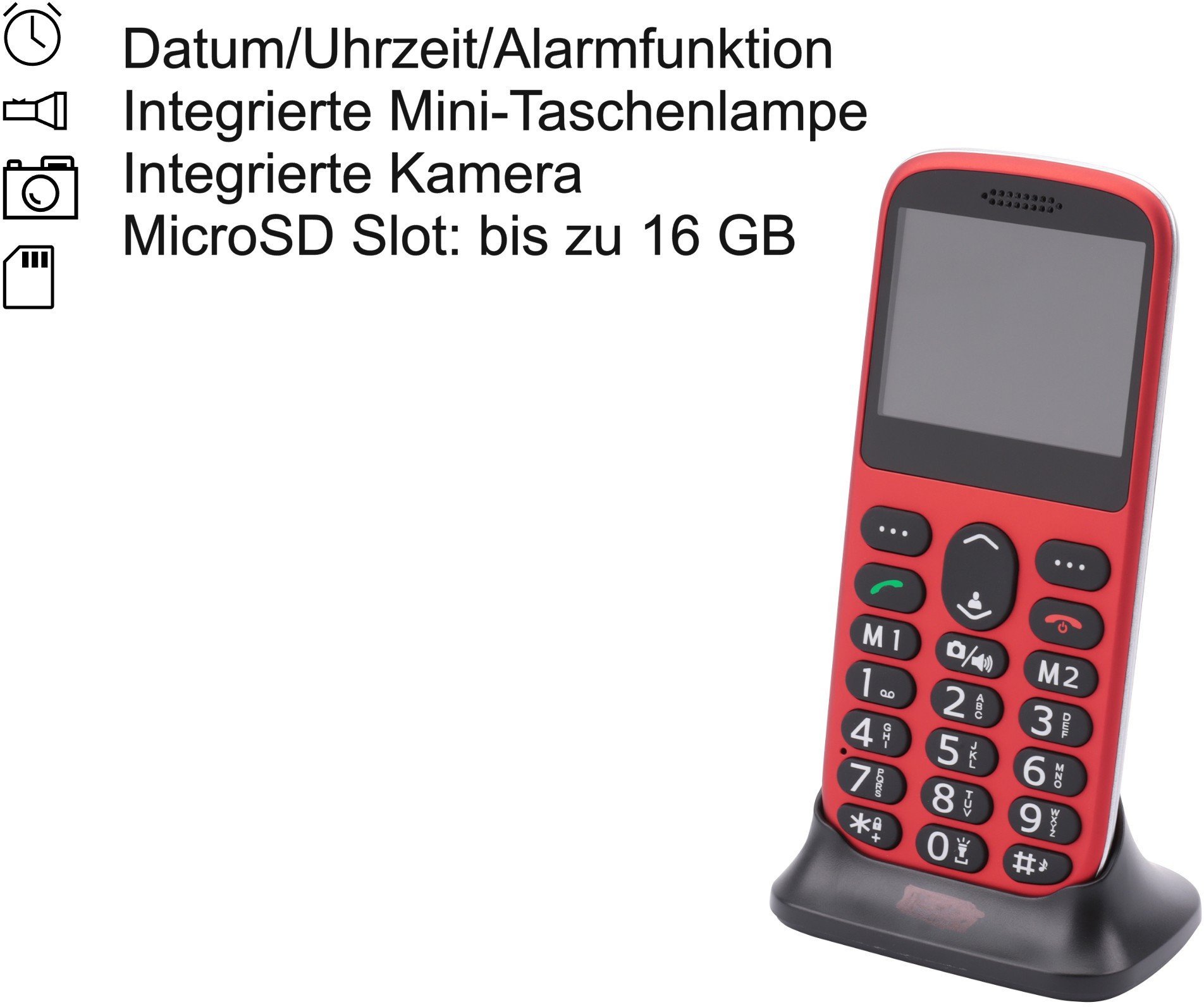 Telefon komórkowy Olympia Olympia Mobiltelefon SUN rot