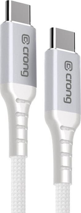 Kabel USB Crong USB-C - USB-C 0.25 m Biały (CRGAL025USCCWHI)