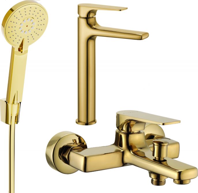 Mexen Mexen Lynx R40 zestaw wannowy, złoty - 745913R40-50