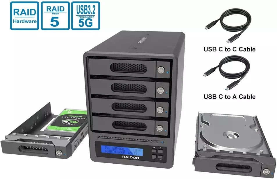 Macierz dyskowa Raidon Obudowa 4x2,5"/3,5" SATA/HDD/SSD GR5640-SBA31