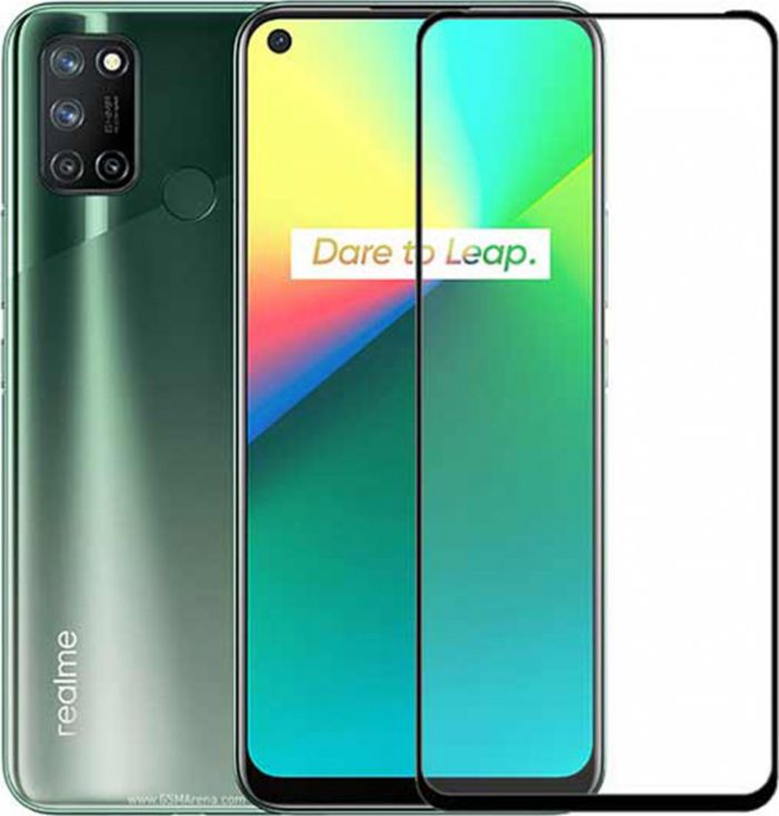 Braders Szkło Hartowane Pełne z Ramką do Realme 7i