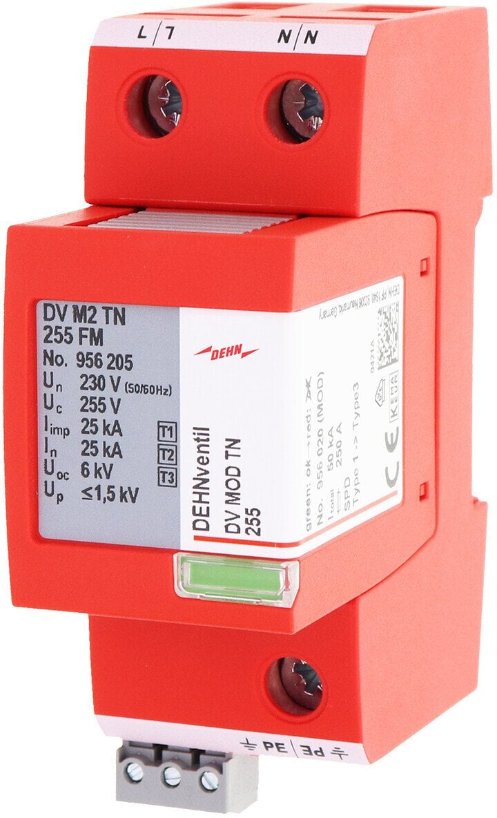 Ogranicznik przepięć 2P Typ T1+T2+T3 DV M2 TN 255 FM (10/350) 50kA 956205