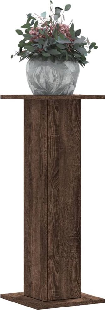 vidaXL Stojaki na rośliny, 2 szt., brązowy dąb, 30x30x80 cm