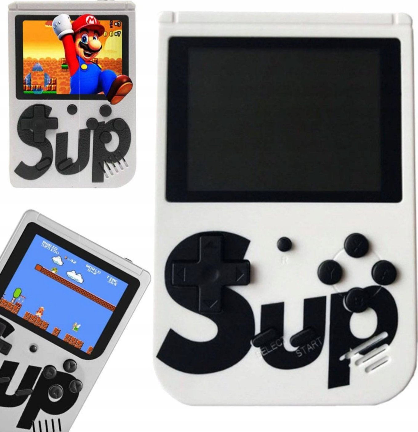 Konsola Retro Mini 400 Gier, przenośna BIAŁA