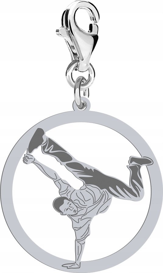 Radziszewska Jewellery Charms Srebrny Breakdance Prezent Biżuteria Zawieszka ŻYCZENIA GRATIS