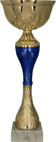 Victoria Sport Puchar metalowy złoto-niebieski