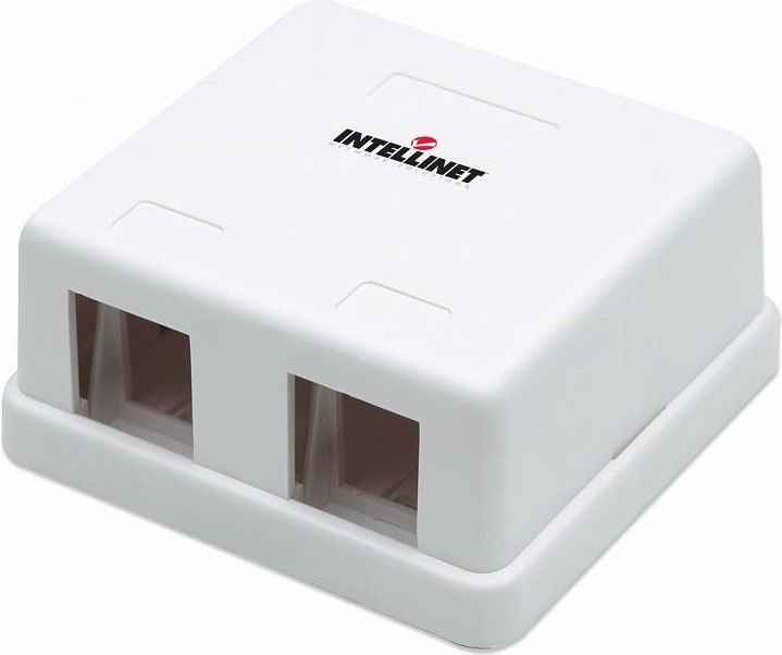 Intellinet Network Solutions Gniazdo natynkowe modułu Keystone 2 porty białe (162852)
