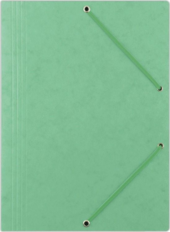 Donau Teczka z gumką DONAU, preszpan, A4, 390gsm, 3-skrz., jasnozielona