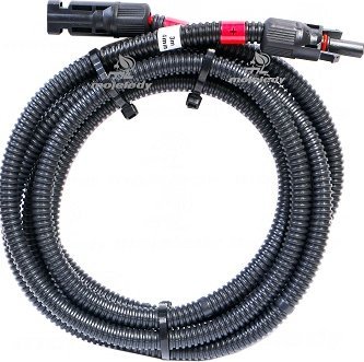 Mojeledy Przedłużacz + solarny zakuty MC4 peszel UV 3m