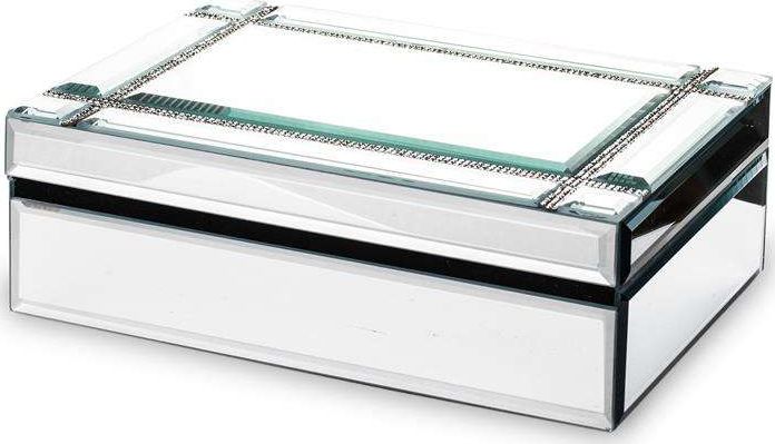 Pigmejka Szkatułka prostokątna srebrna 8x24,5x16,5 cm uniwersalny (97020-uniw) - 97020-uniw