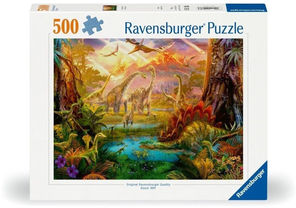 Puzzle 2D: Świat dinozaurów 500el
