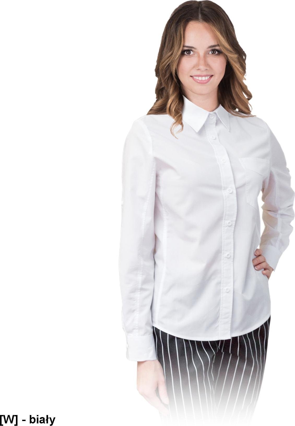 R.E.I.S. FESTIVO-L - koszula damska długi rękaw, kołnierzyk, zapinana na guziki, 65% poliester, 35% bawełna, 110 g/m 2XL