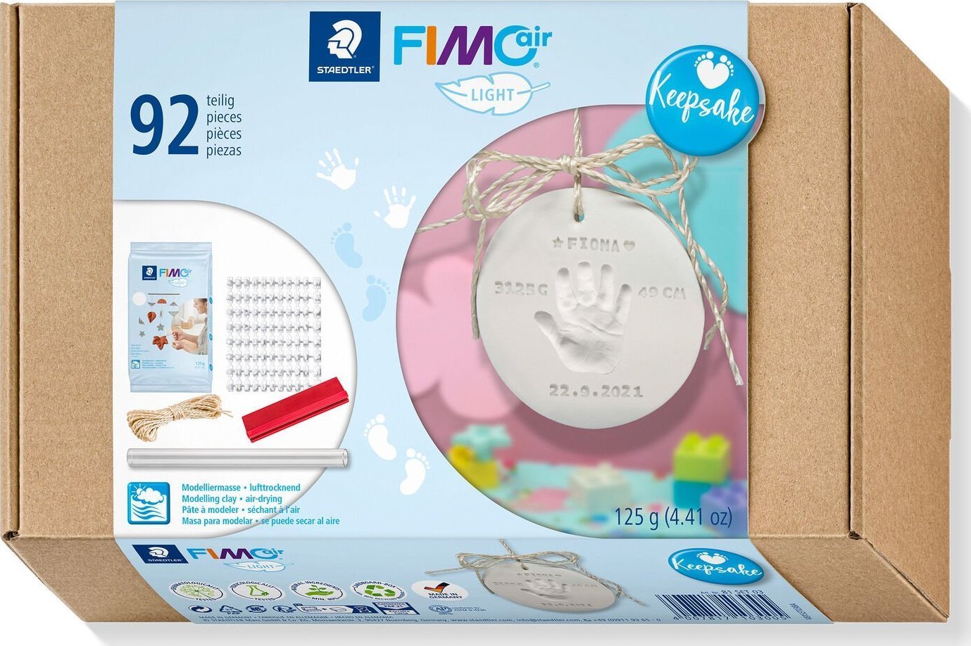 Staedtler Staedtler FIMOair Keepsake, Modeling clay, White, Adult, 92 pc(s), 125 g, Box