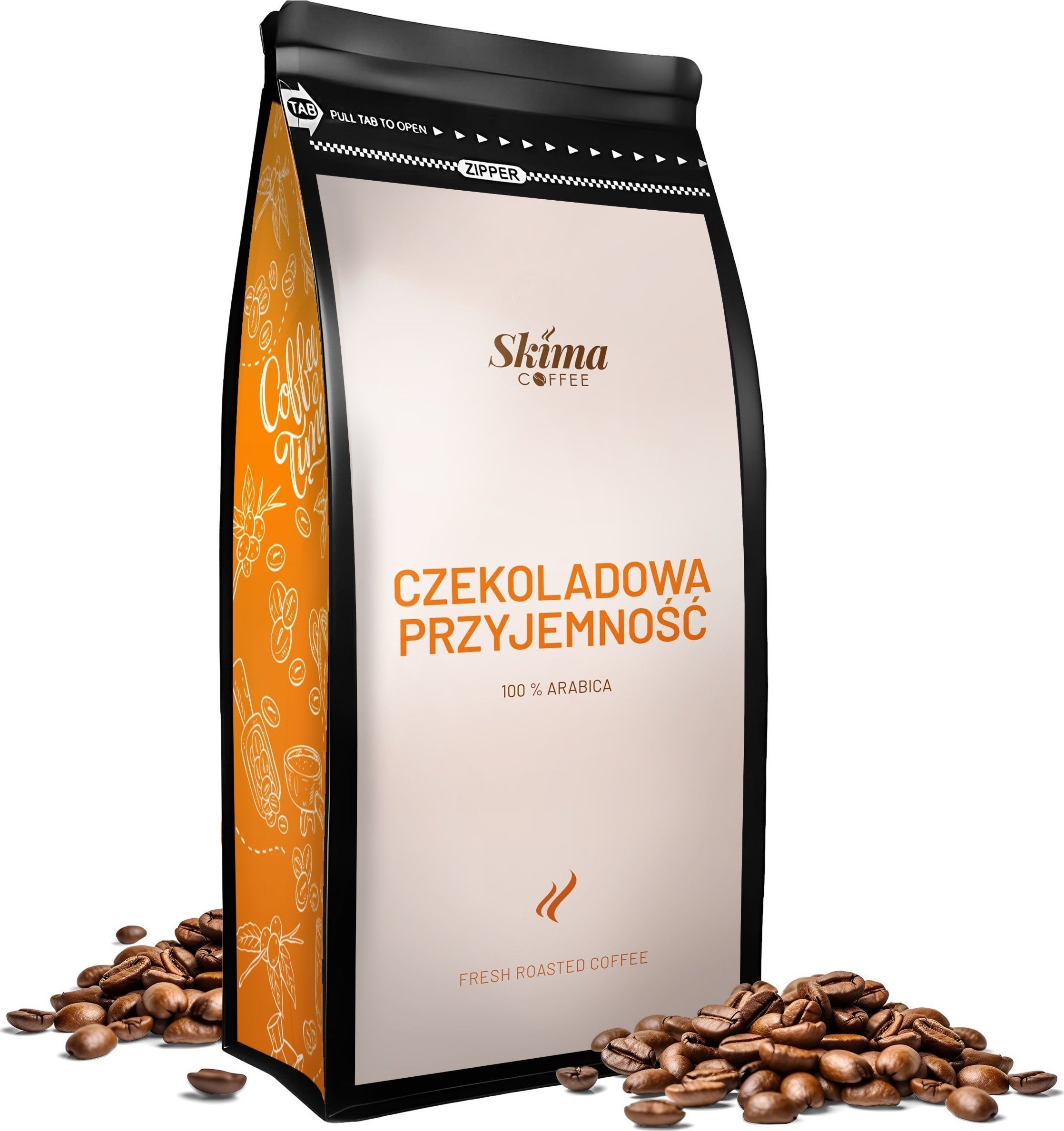 Kawa ziarnista SkimaCoffee Kawa ziarnista 1kg CZEKOLADOWA PRZYJEMNOŚĆ 100% ARABICA Świeżo Palona do ekspresu