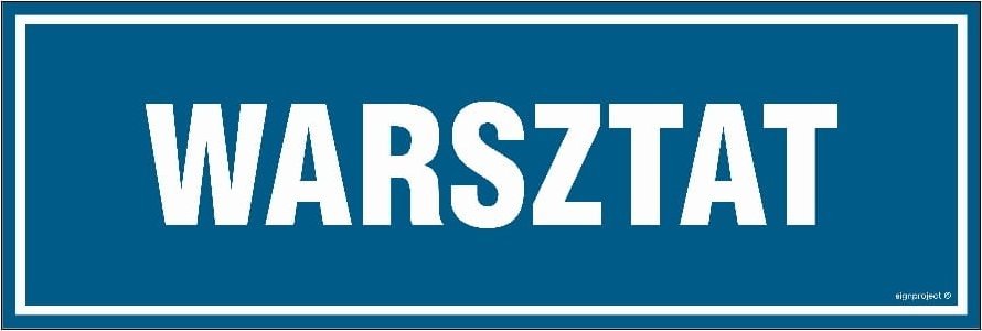 Mój dom Warsztat - Tabliczka 30 X 10 Cm Płyta + Przylepce Libres Polska Sp Sgp-Pa024_300X100_Pn 5904937433410