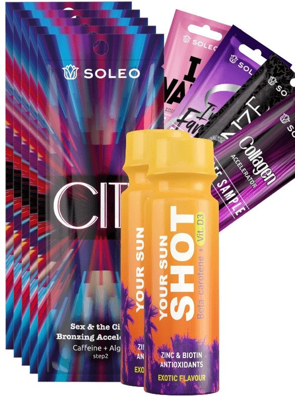 Soleo City 5x15ml Bronzer Z Przyspieszaczem Opalania + Gratisy