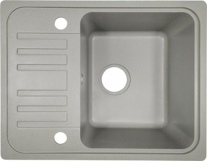 Zlewozmywak Aquamarin granitowy z ociekaczem, szary, 32 x 19 x 39 cm