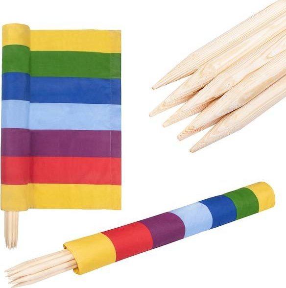 Springos Parawan plażowy 8m kolorowe pasy UNIWERSALNY