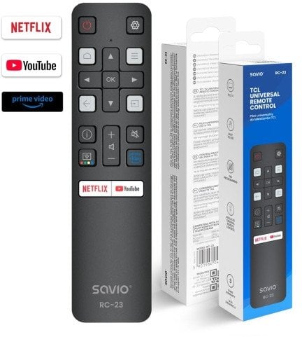 SAVIO PILOT UNIWERSALNY/ZAMIENNIK DO TV TCL-SMART TV RC-23