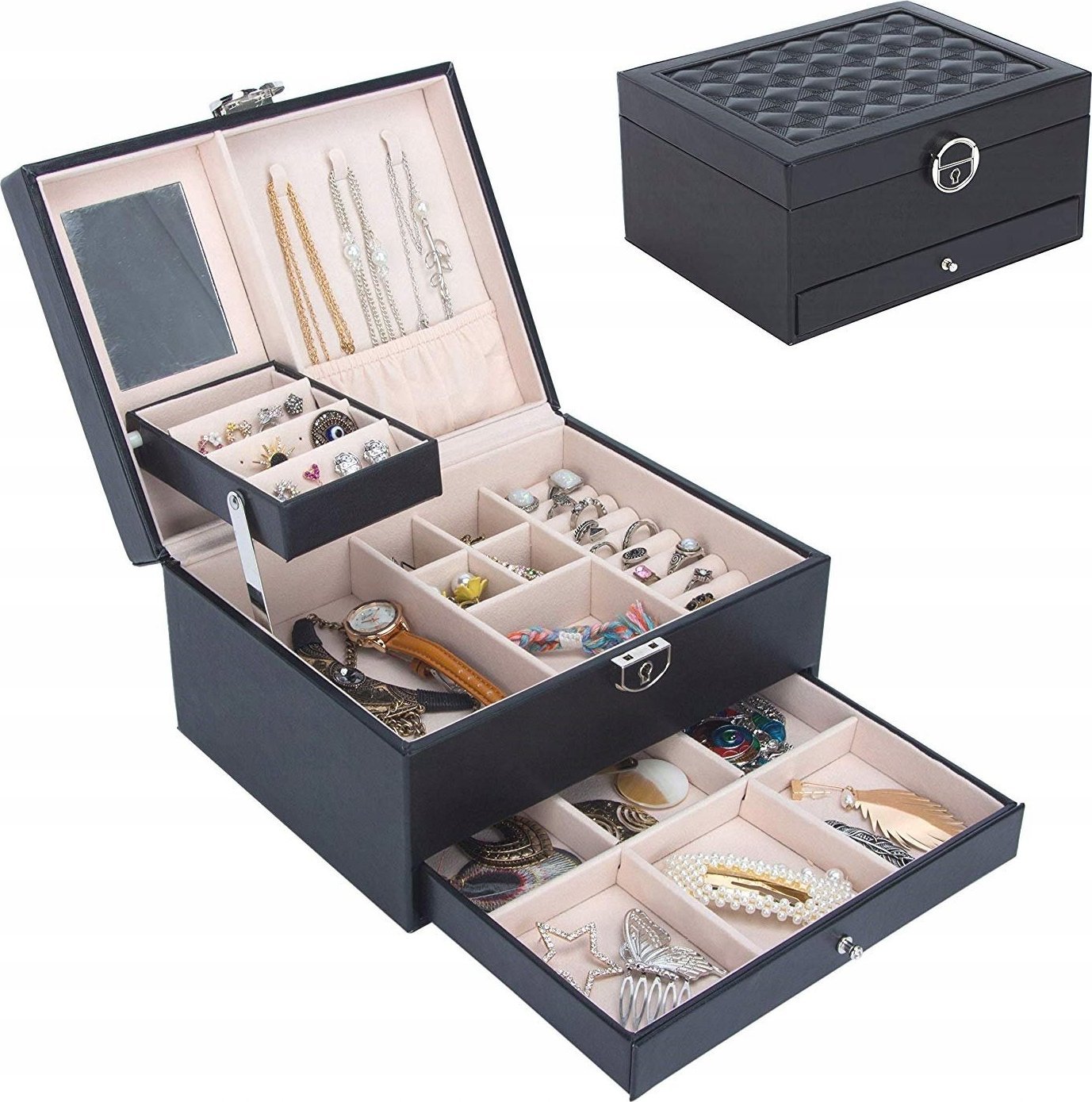 Korbi SZKATUŁKA PUDEŁKO ORGANIZER NA BIŻUTERIĘ ETUI C5