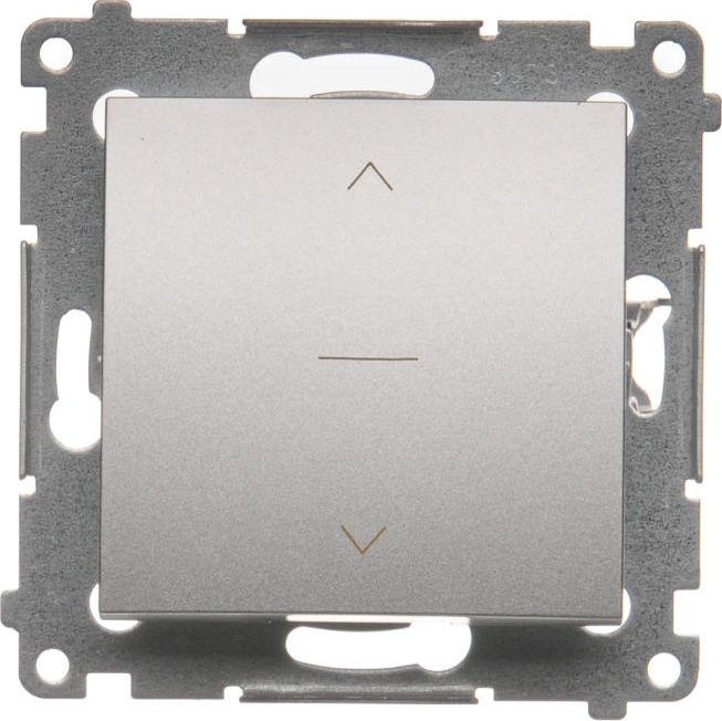 Kontakt-Simon Łącznik żaluzjowy trój-pozycyjny 1-0-2 SIMON54 srebrny - DZW1K.01/43