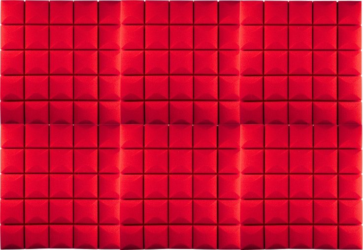 DNA AM5 RD panel akustyczny zestaw 6 szt. czerwony samoprzylepna pianka mata wygłuszająca