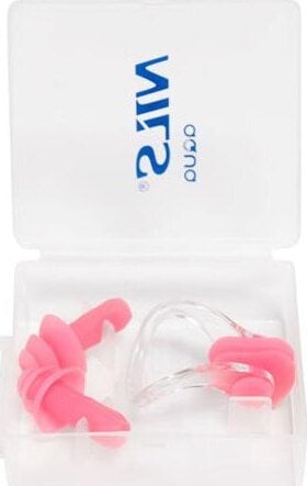 Nils Extreme NQAW30 RÓŻOWY ZESTAW PŁYWACKI SILIKONOWE ZATYCZKI DO USZU I NA NOS NILS AQUA