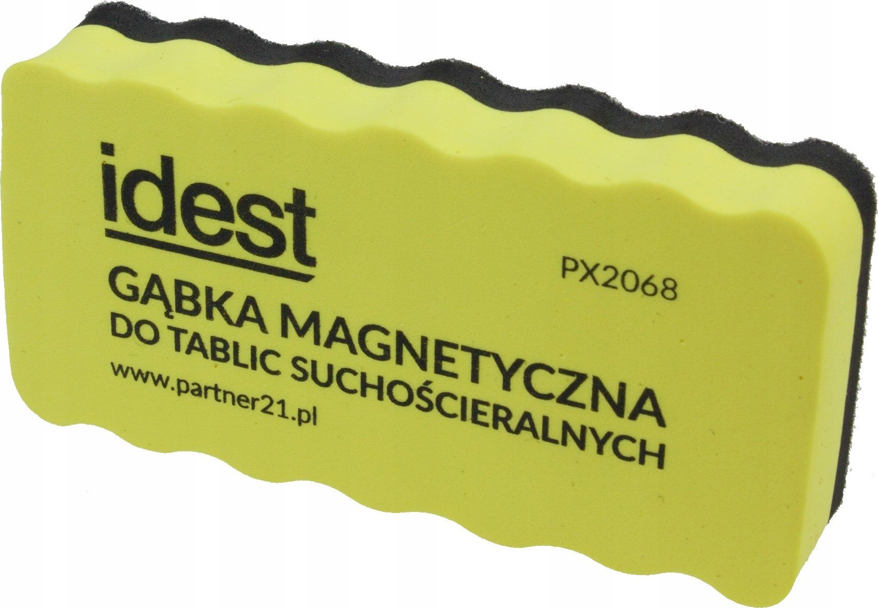 Idest Ścierak gąbka do tablic suchościeralnych z magnesem żółta