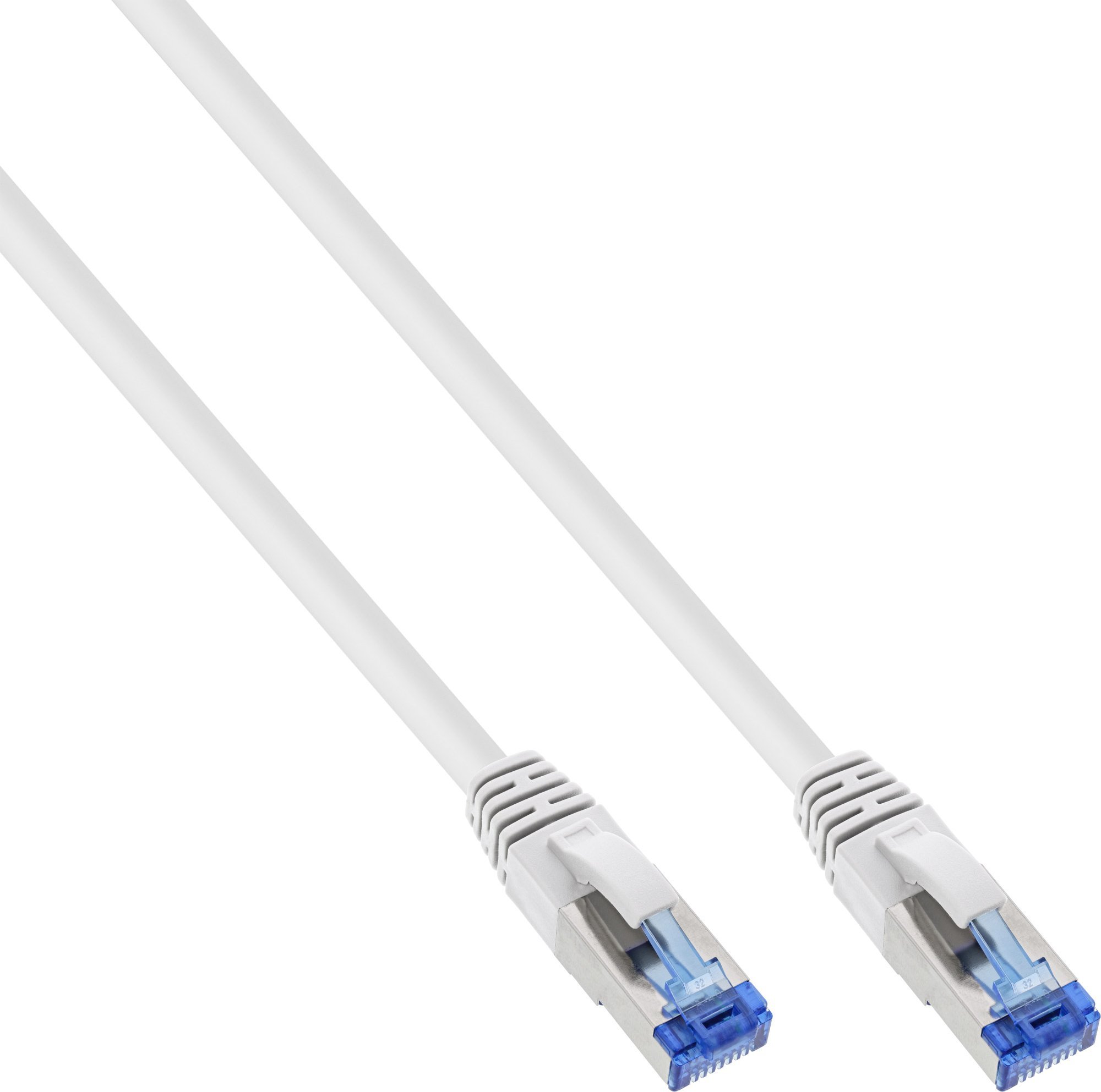 InLine InLine® Patch Cable S/FTP PiMF Cat.6A halogen free 500MHz white 0.3m