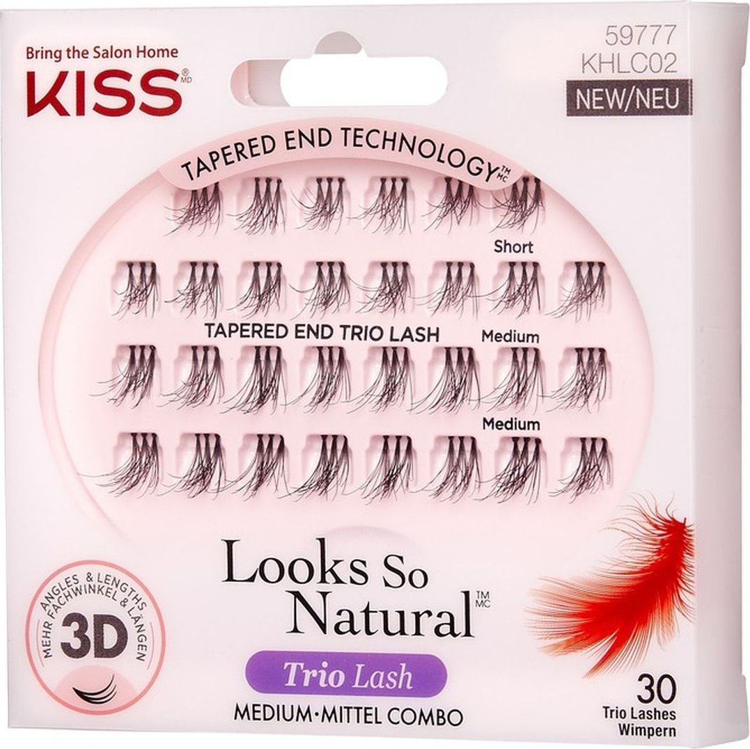 Kiss Kępki sztucznych rzęs Looks So Natural - Trio Lash 3D