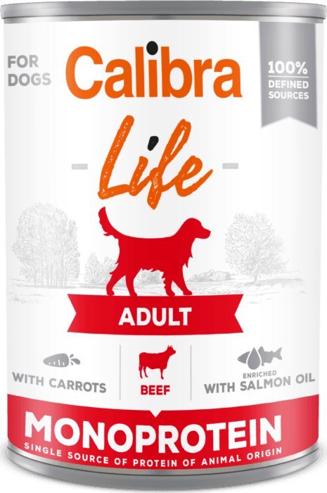 Calibra CALIBRA Dog Life Adult Beef with Carrots 400g
