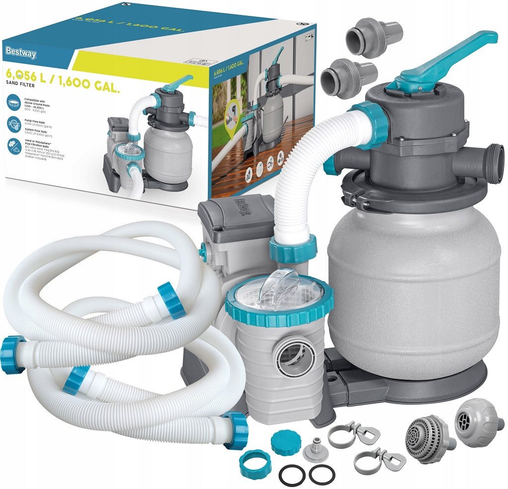 Pompa filtracja piaskowa basenowa Bestway 6056 l/h Sand Filter 58497