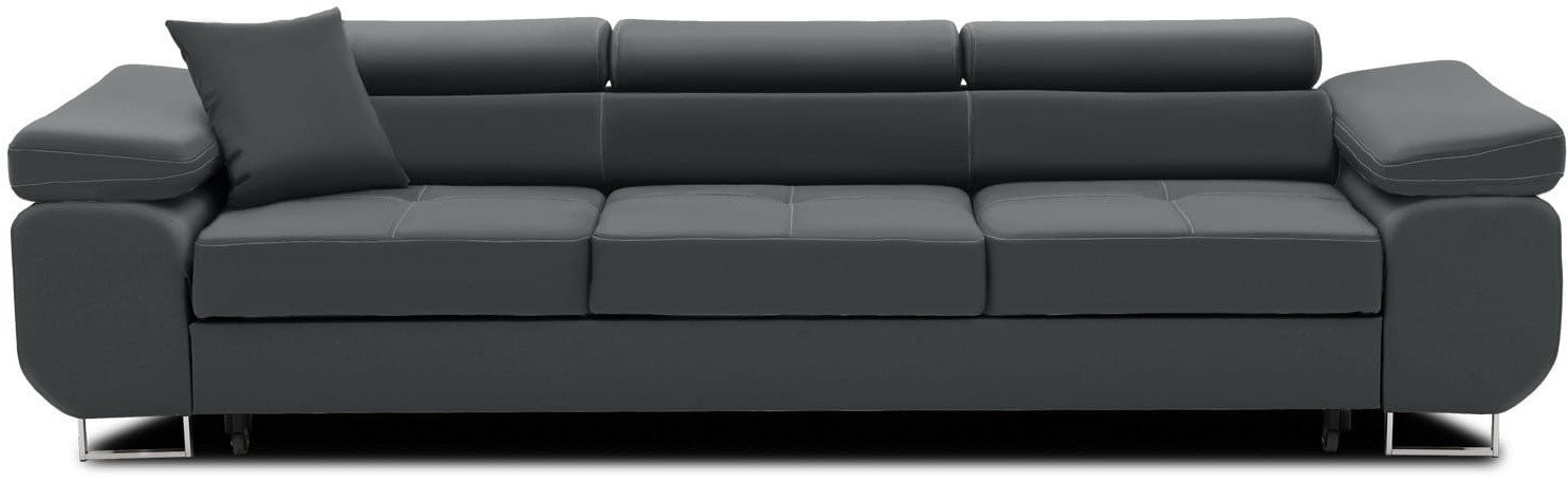 Rozkładana kanapa, Bellezza, 280x100x87 cm, ciemny szary | TYLETEGOTU