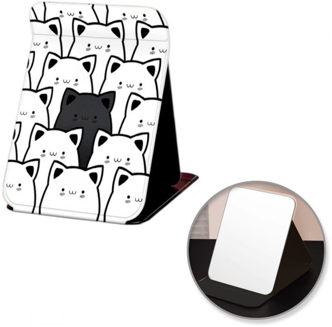 Lusterko kosmetyczne eCarla ECARLA Lusterko kosmetyczne stojące duże otwierane Kotki 15 x 20 cm L24