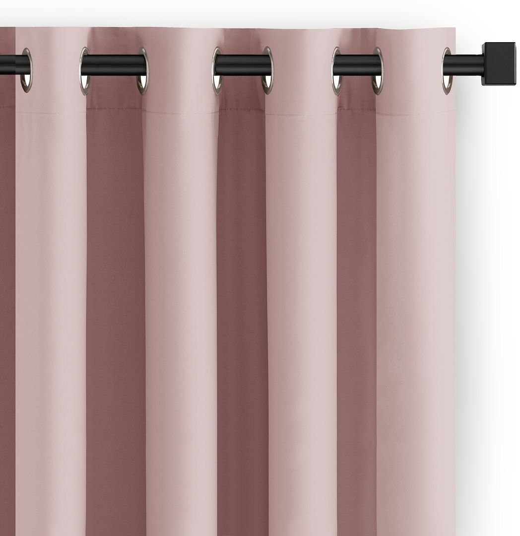 Zasłona gotowa CARLI na przelotkach gładka 200x250 pudrowy róż Restilo