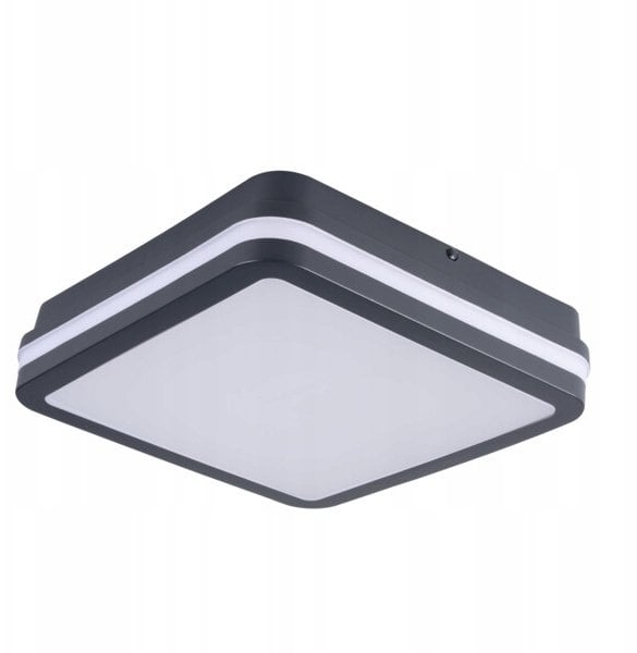 Plafoniera LED z czujnikiem BENO 12-18W CCT-L-SEG 1100-1770lm 3000-4000K ciepła/neutralna IP65 IIkl. 5 lat gwar. grafitowy 38788