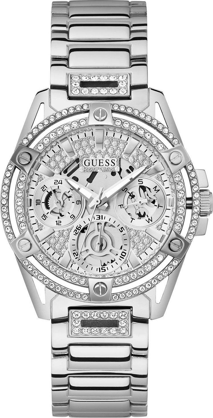 Zegarek Guess Zegarek damski Guess GW0464L1 CYRKONIE srebrny