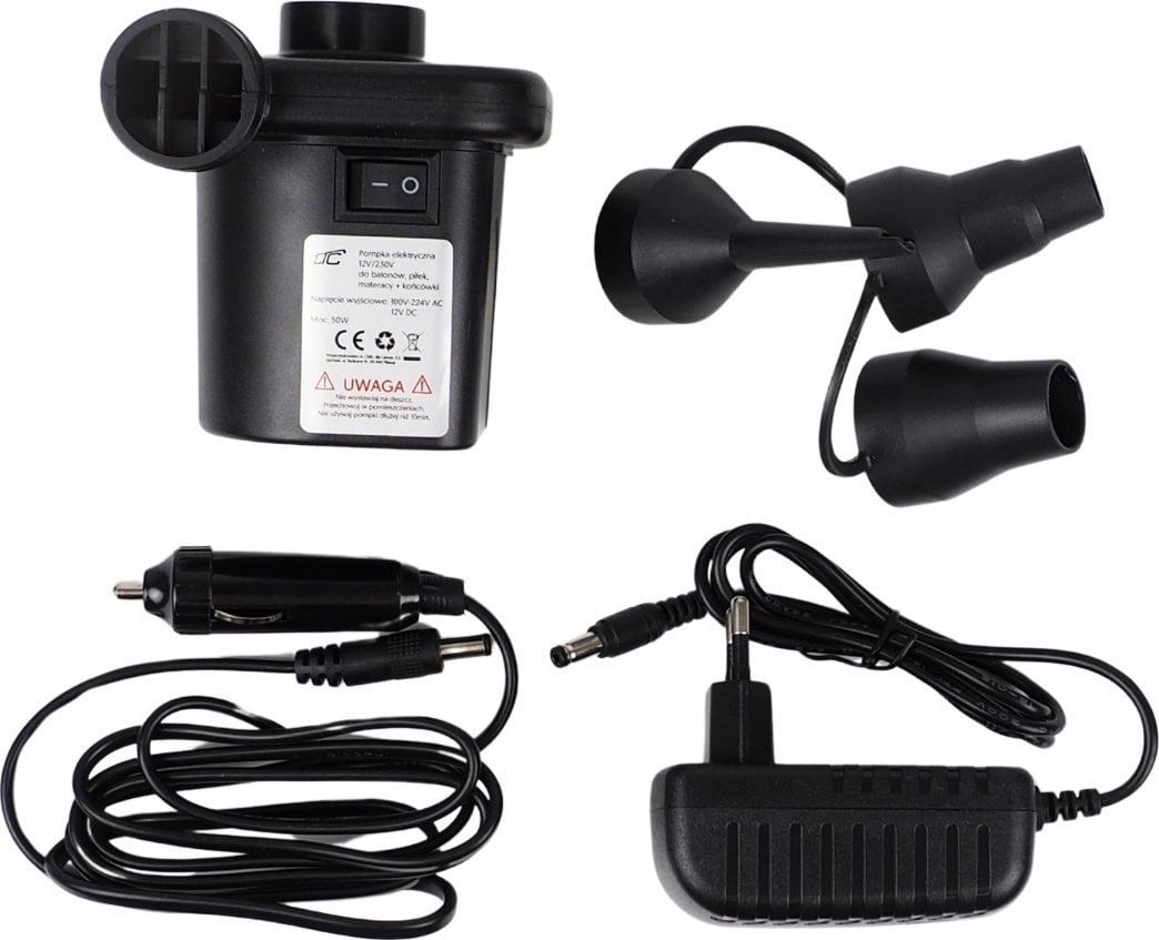 POMPKA ELEKTRYCZNA DO Balonów ,Piłek,MATERACY 12V 230V +KOŃCÓWKI