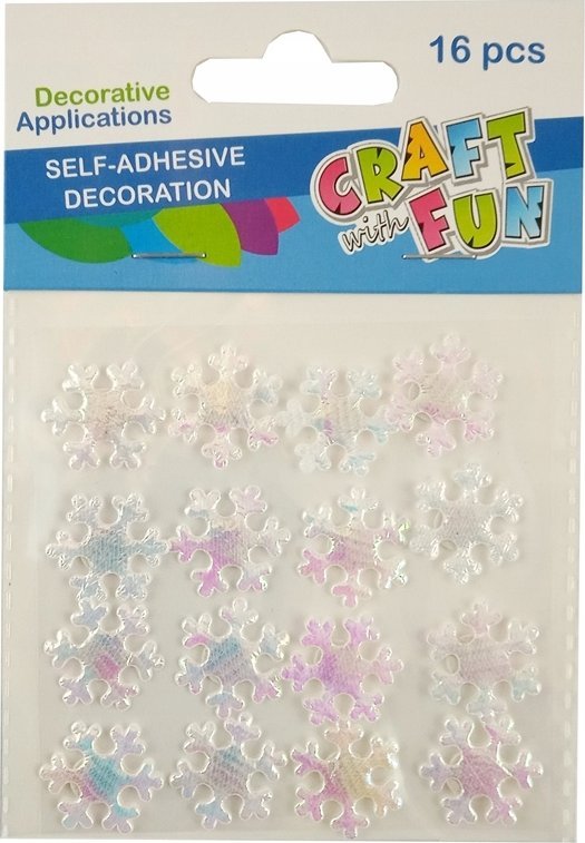 Craft with Fun OZDOBA BN TKAN SNIEZKA SPRZYL 16SZT CF 12/144