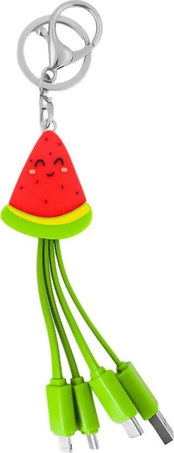 MCD Brelok z kabelkami do ładowania arbuz 3w1