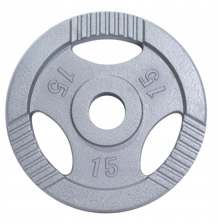 Gorilla Sports Obciążenie żeliwne Gripper 50mm żeliwne srebrne 15 kg